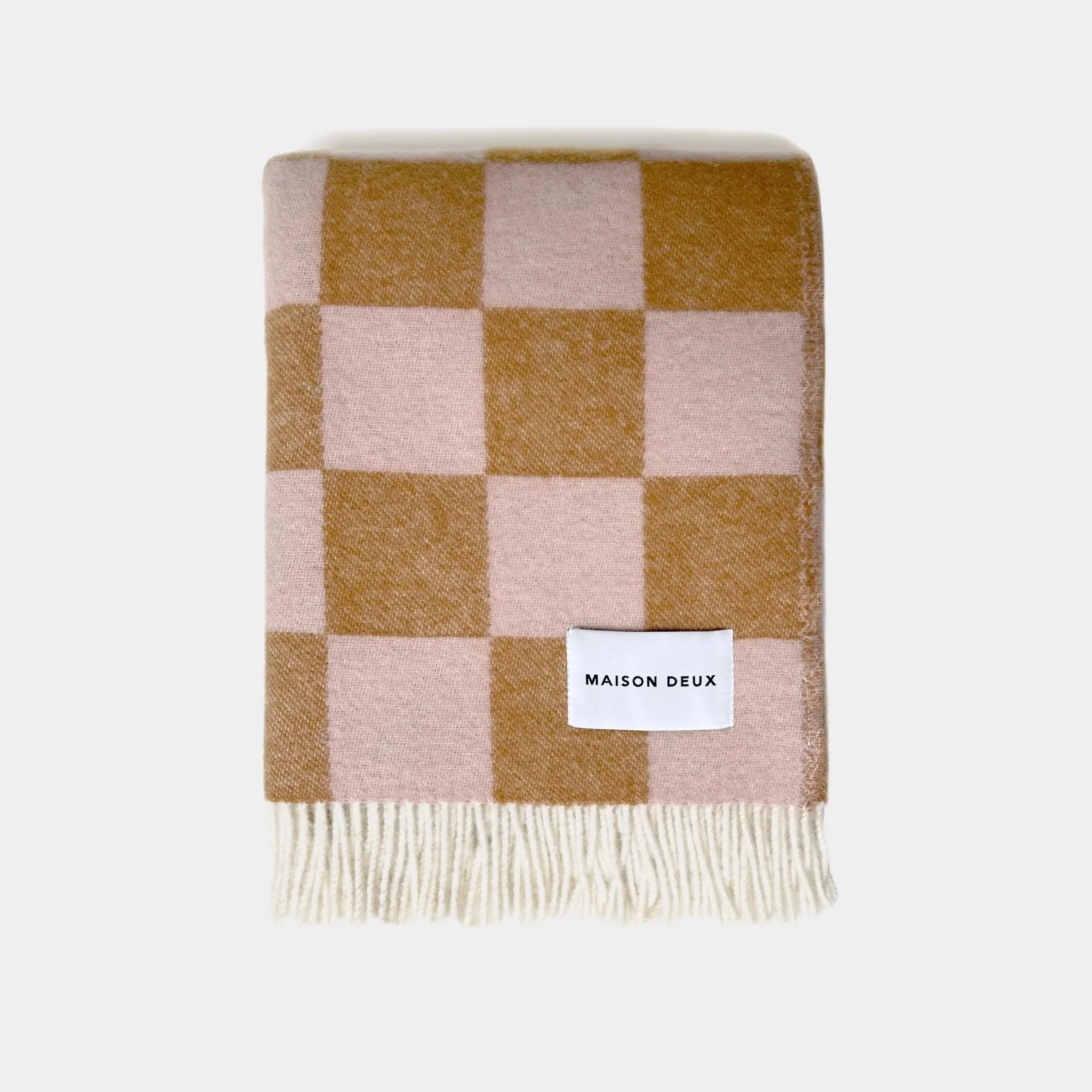 maison deux /blanket checkerboard rose Store