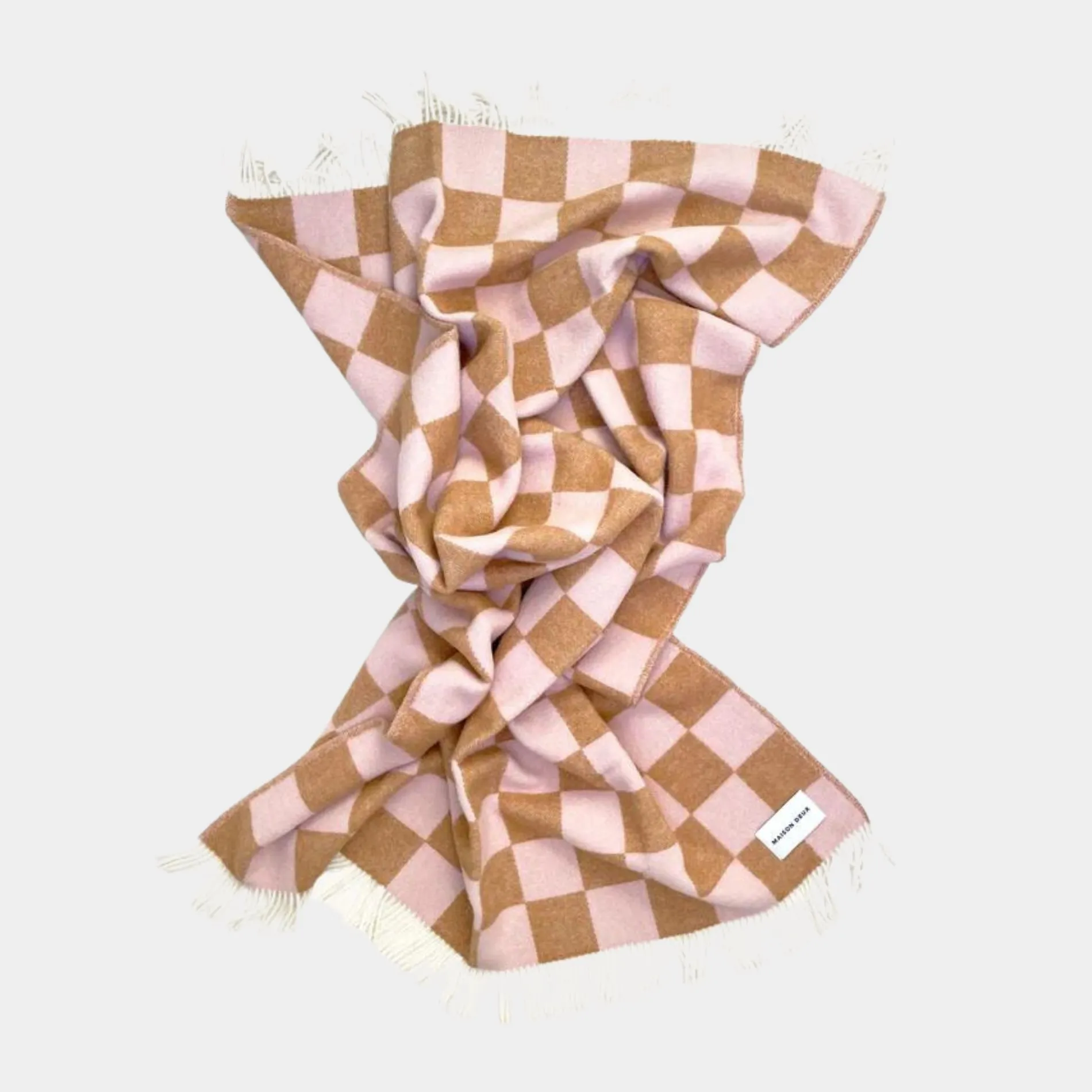 maison deux /blanket checkerboard rose Store