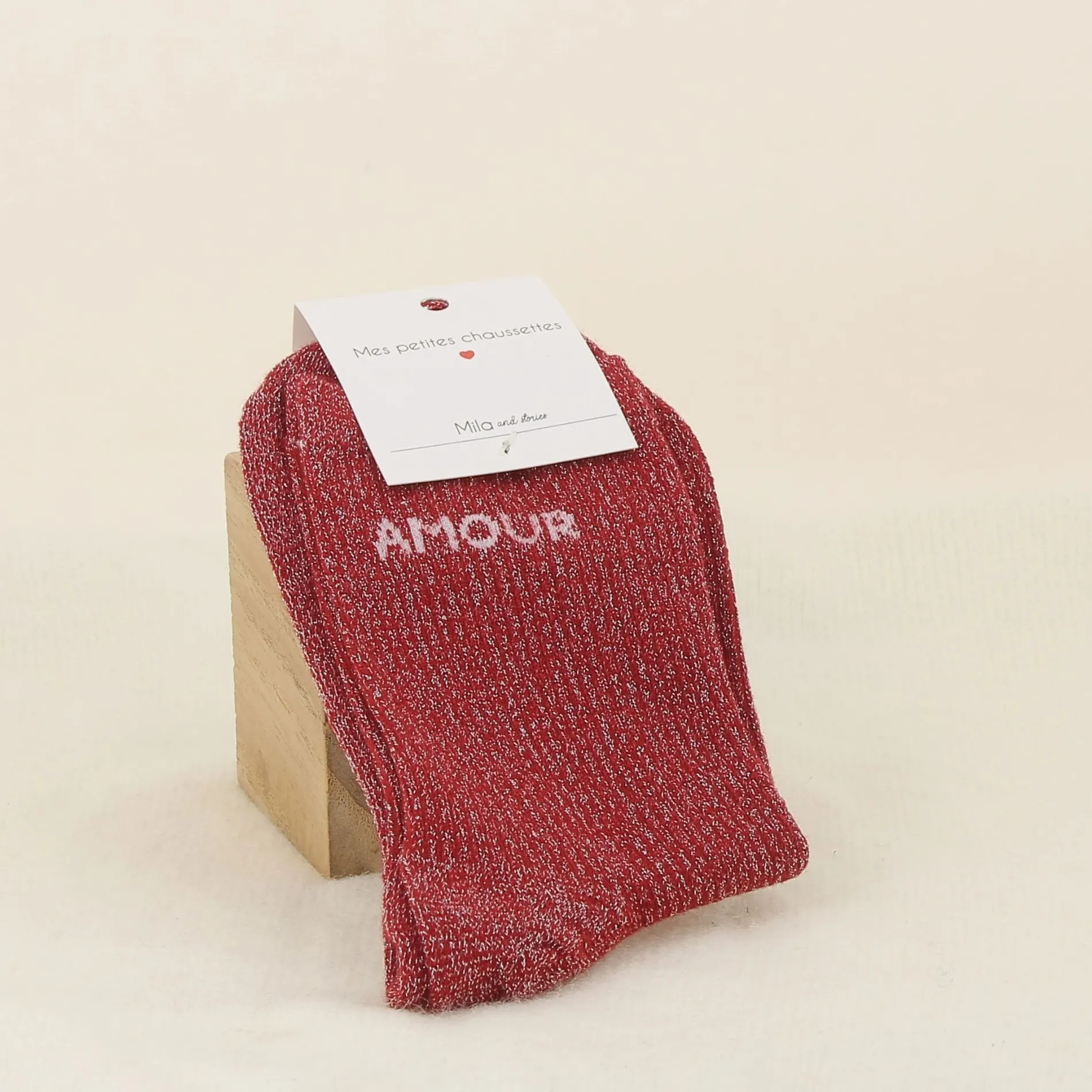 outremesure /chaussettes amour h2 rouge Cheap