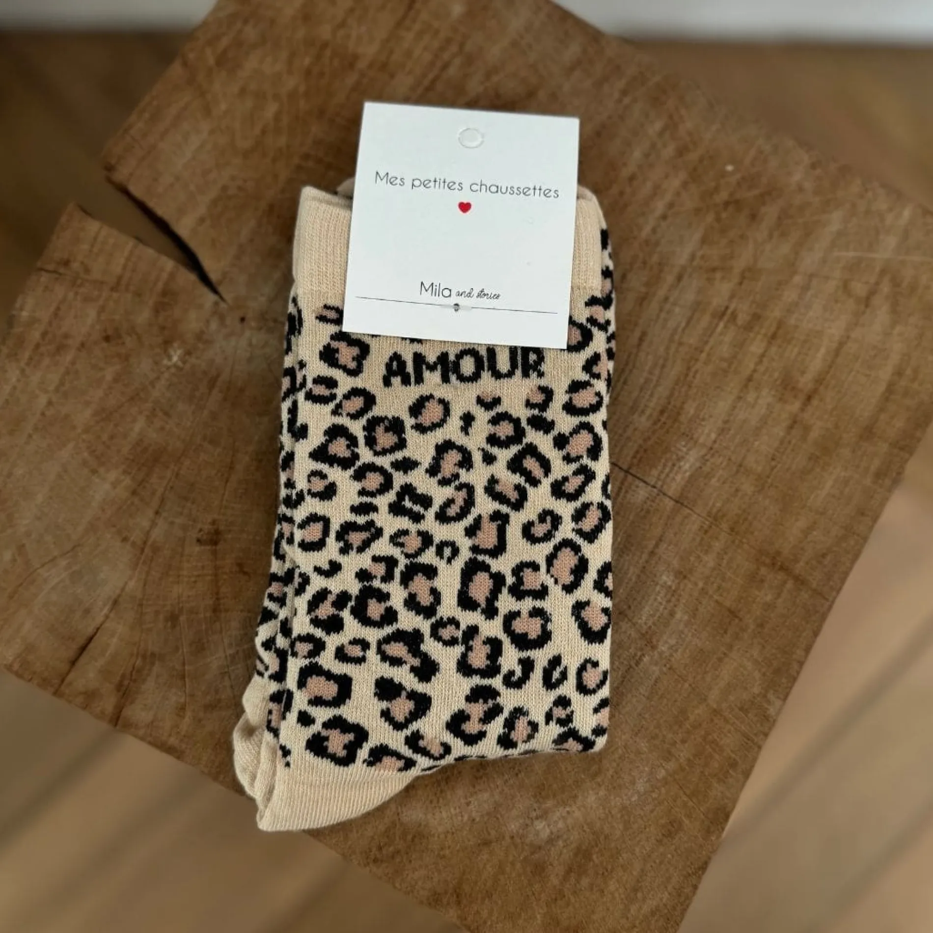 outremesure /chaussettes amour h2 léopard Sale