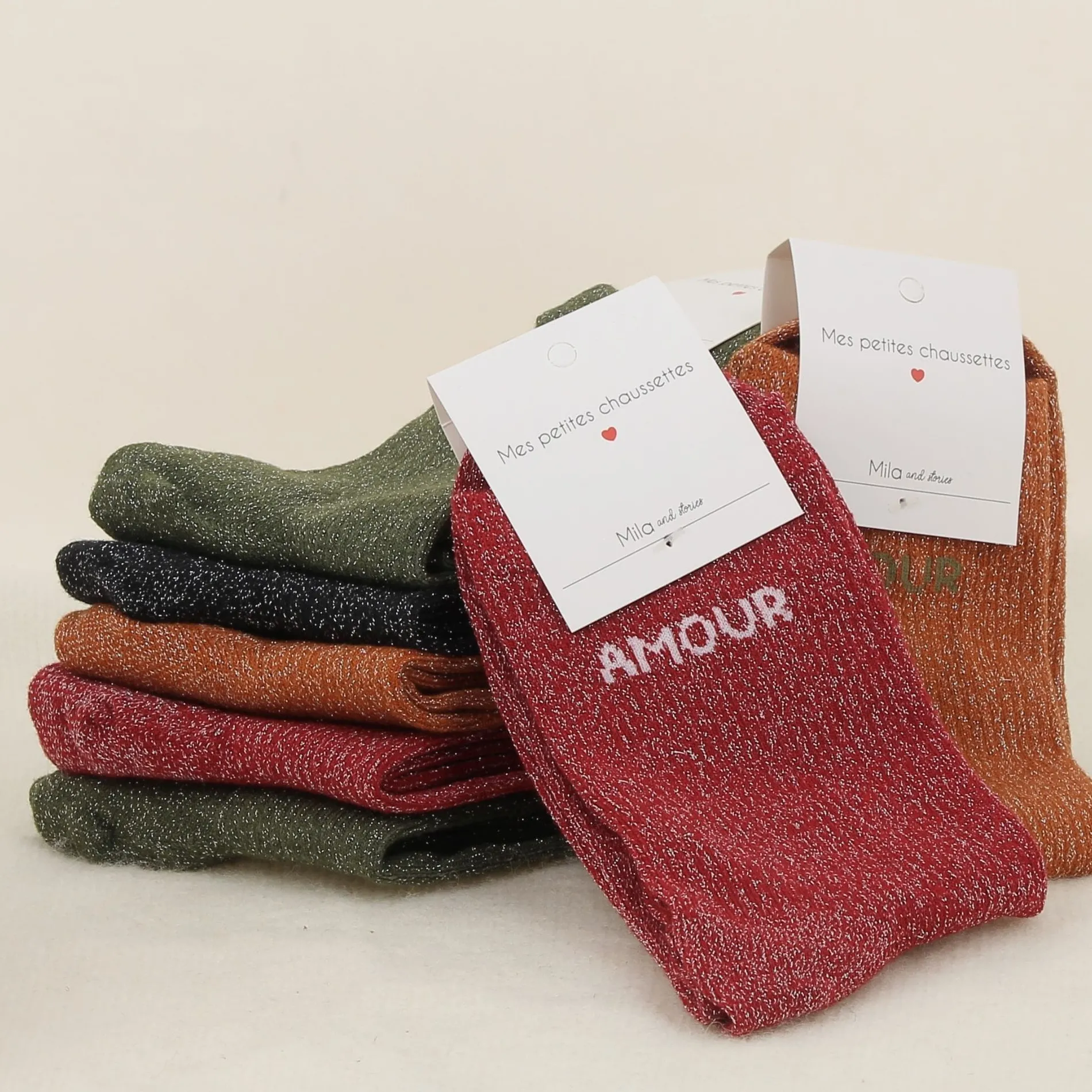 outremesure /chaussettes amour h2 rouge Cheap