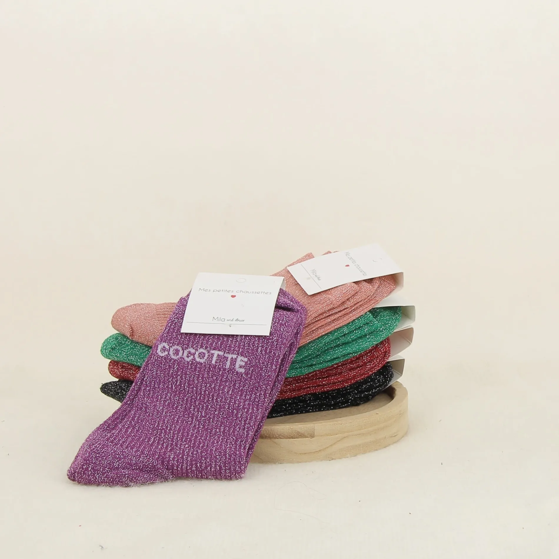 outremesure /chaussettes cocotte violet Shop