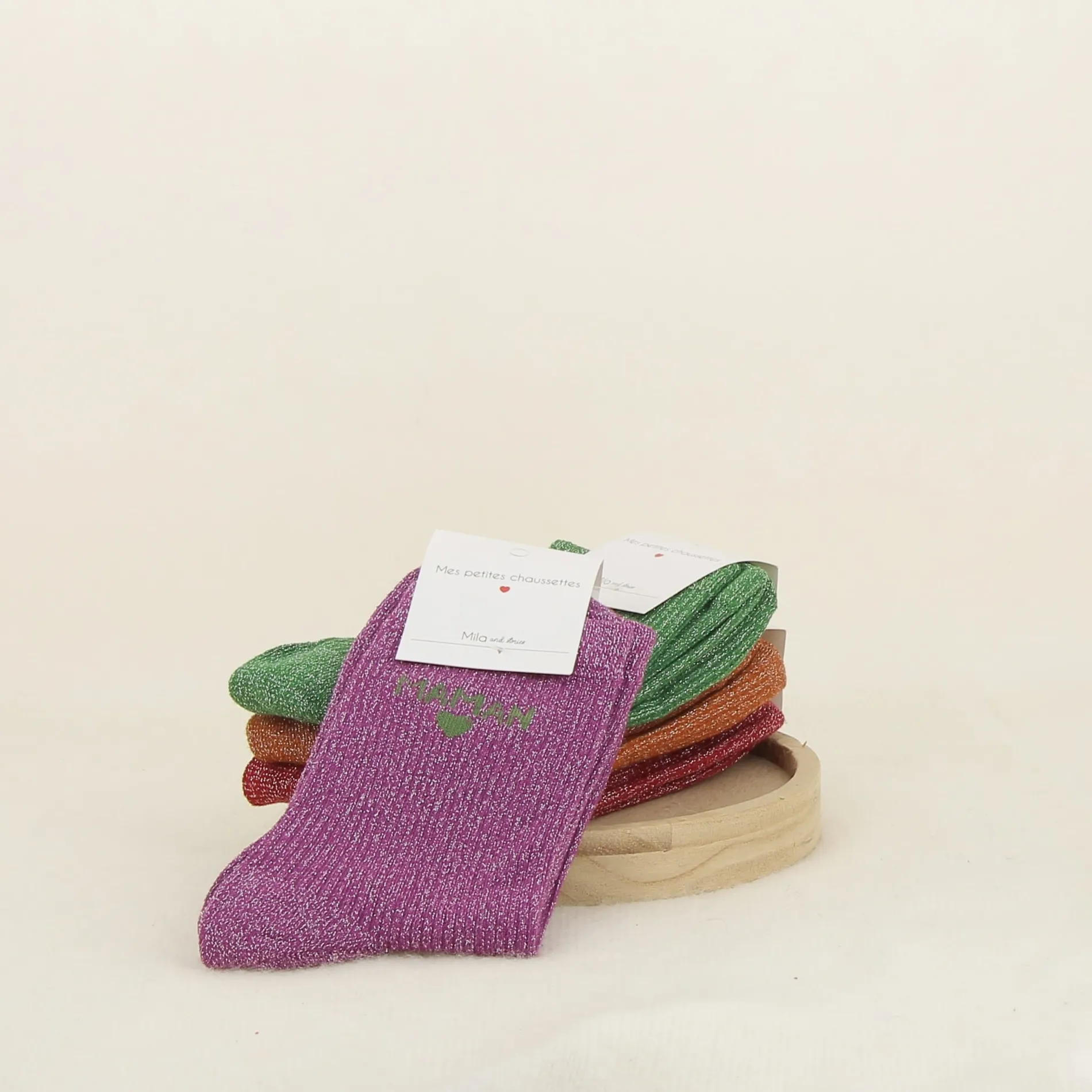 outremesure /chaussettes maman h2 violet Outlet